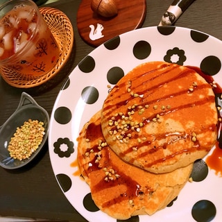 サクサク蕎麦の実添え 蕎麦粉のパンケーキ